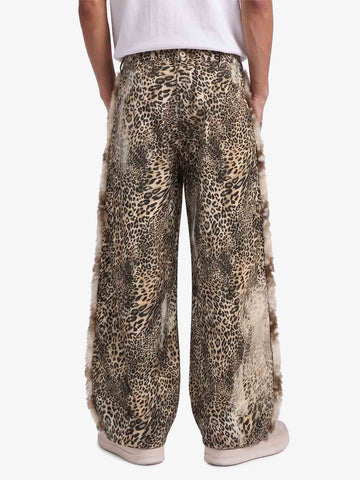 Vintage Cargohose mit Leopardenmuster