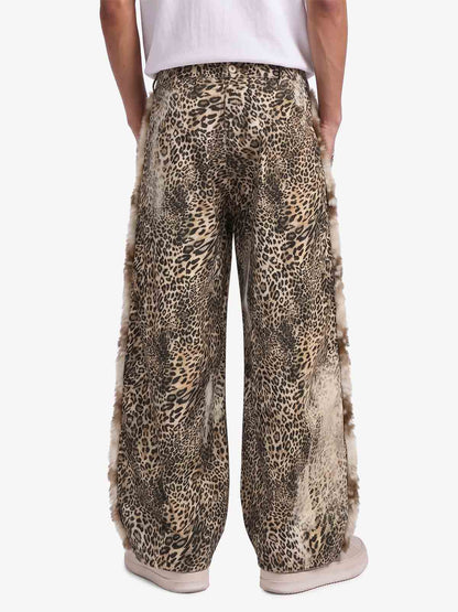 Vintage Cargohose mit Leopardenmuster