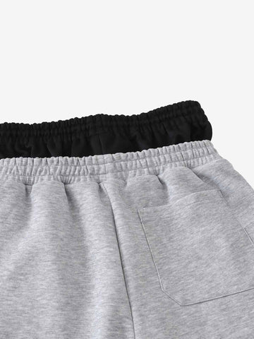 Layered Double-Waistband Wide-Leg Sweatpants 