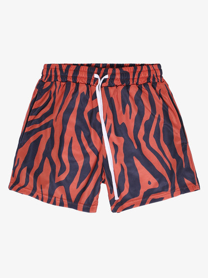Animal Print Patterns Drawstring Shorts 