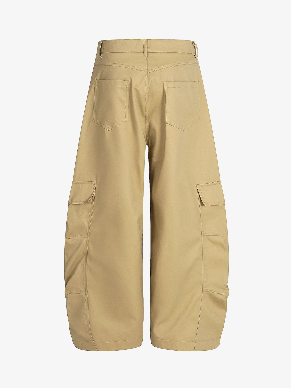 Pleated Utility Pocket Wide Leg Cropped Cargo Pants 