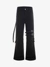 Technical Style Flared Cargo Casual Pants 