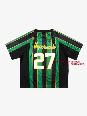 Original Retro Striped Spliced Sports Jersey T-Shirt - 2422 