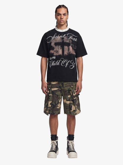 Camouflage Cotton Cargo Multi Pocket Jorts 