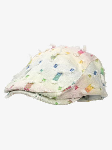 Distressed Rainbow Star Patchwork Flat Cap 