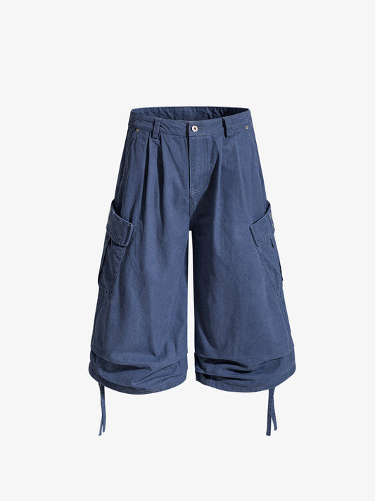 Used-Look-Arbeitskleidung, kurze Cargo-Shorts