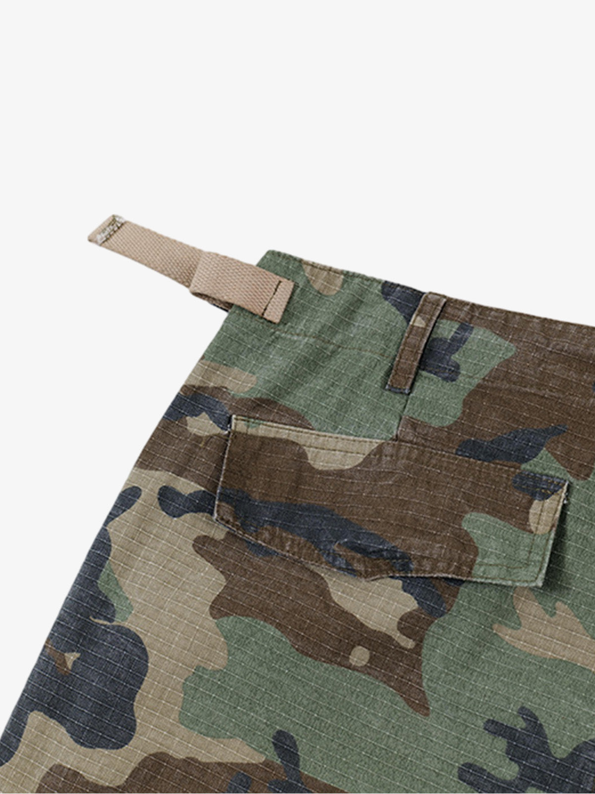 Ripstop Camouflage Cargo Shorts – 100% Cotton Lightweight Military Utility Shorts