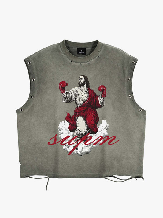 Boxender Jesus Grafikpanzer