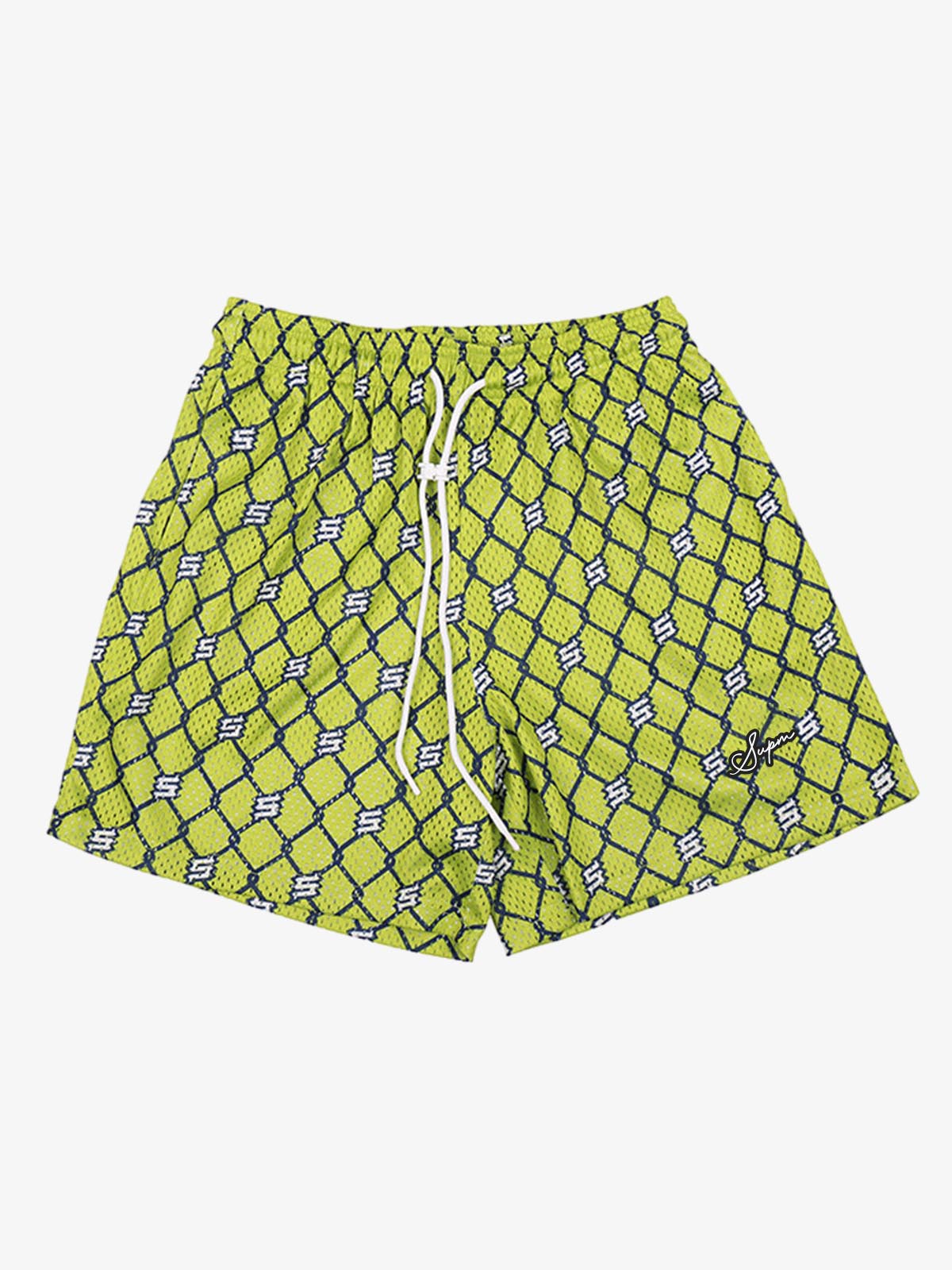 Shorts mit Vintage-Geometrie-Print und Kordelzug