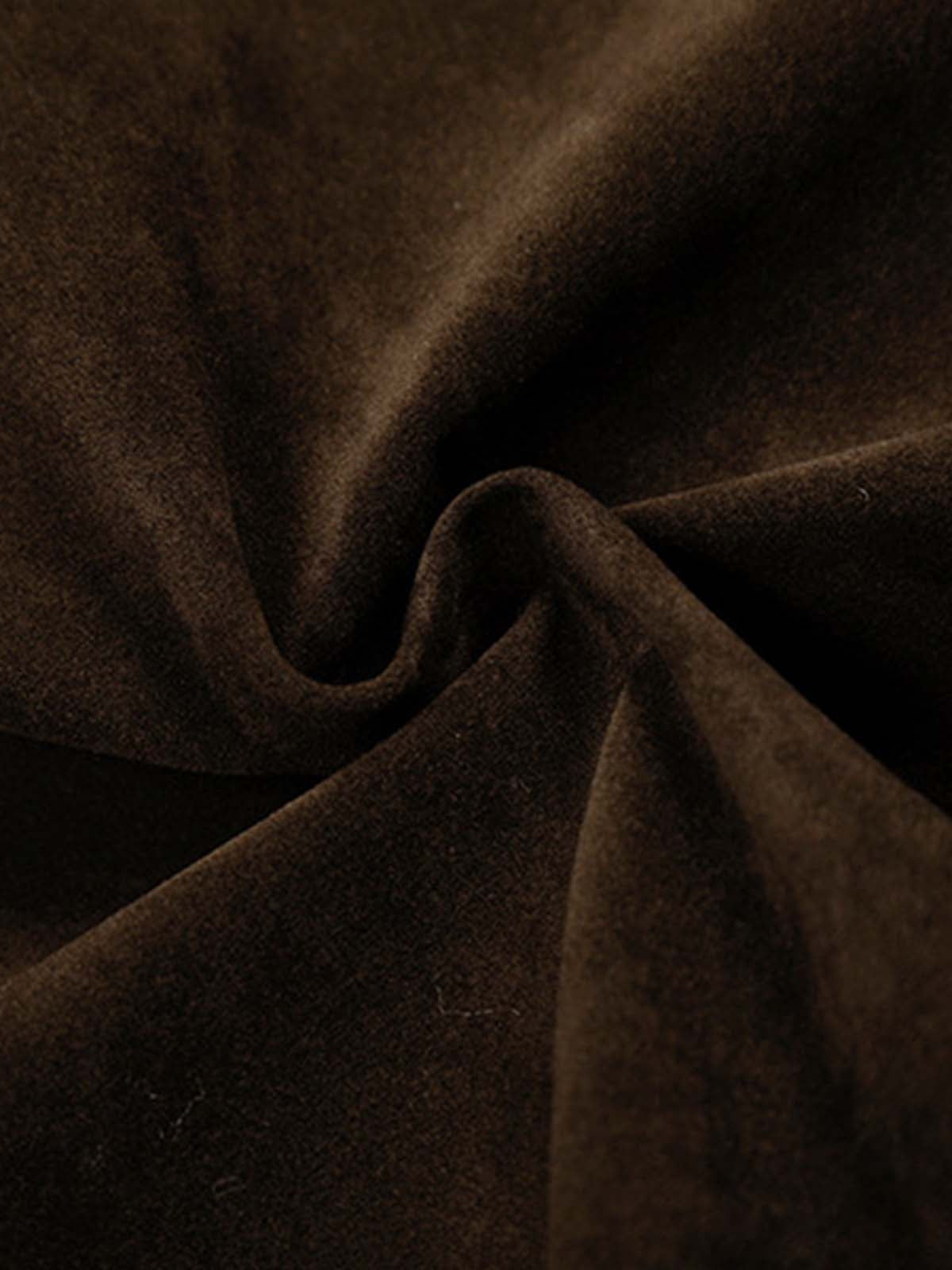Utility Faux Shearling Collar Suede Look Zip Up Jacket 