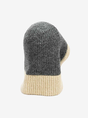 Retro Color-Block Chunky Knit Balaclava Hats 