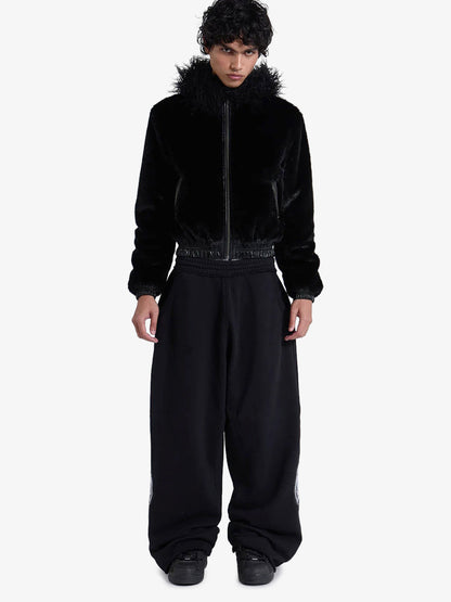 Baggy-Jogginghose mit dunklem Gothic-Muster