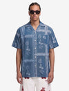 Blaues Paisley-Hawaiihemd