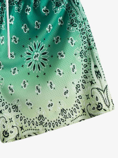Sportshorts mit Paisley-Muster