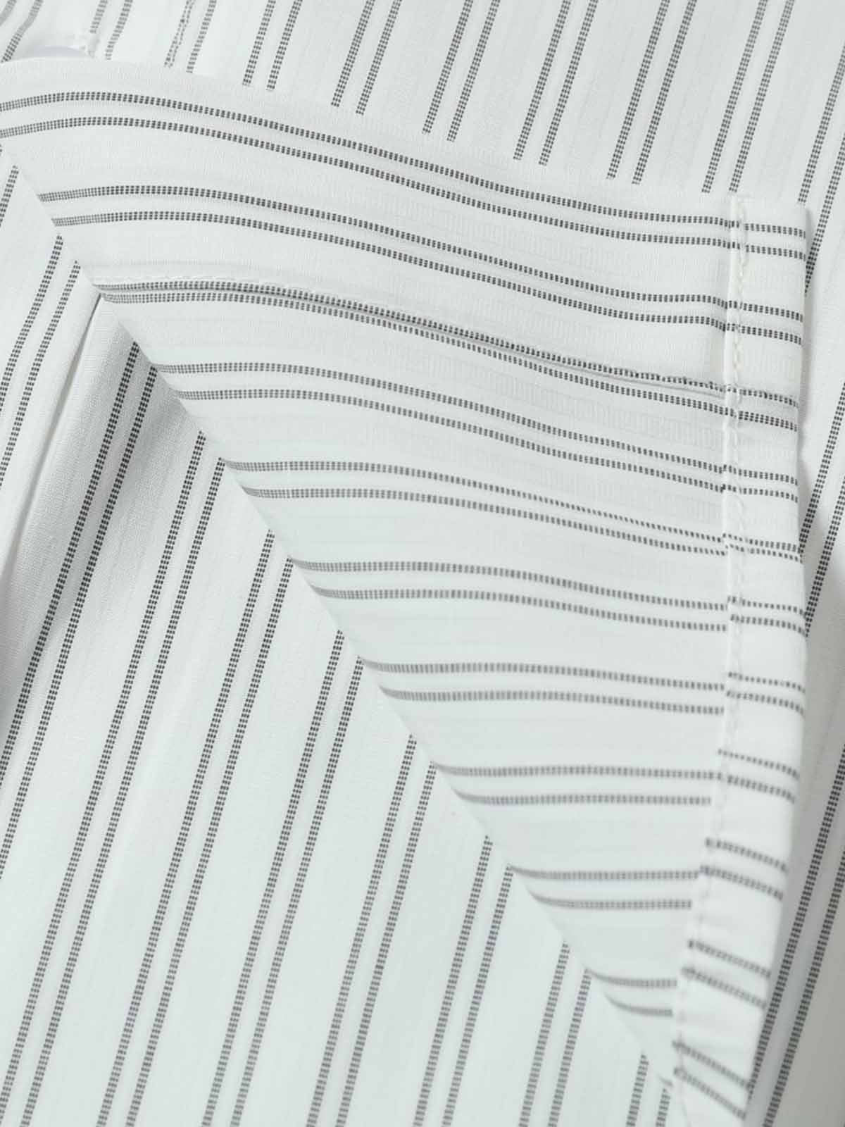 Striped Puppy Graphic Cotton Linen Shirt 