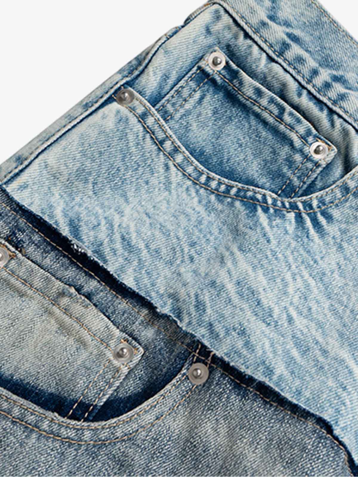 Baggy Jeans mit doppelter Stofflage