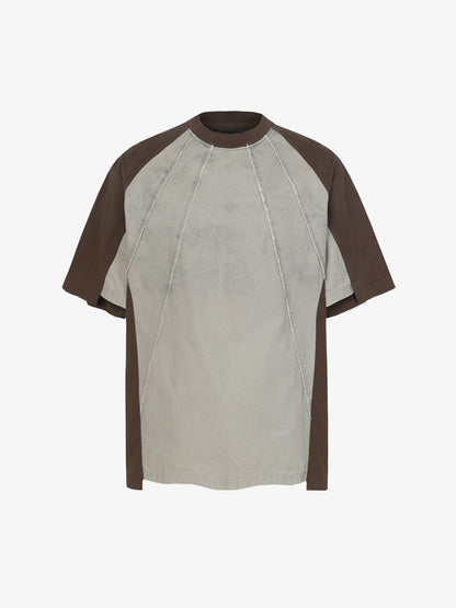 Vintage Washed Raw Seam Raglan T-Shirt 