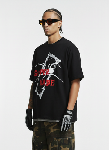 Gothic Spider Graphic T-Shirt 