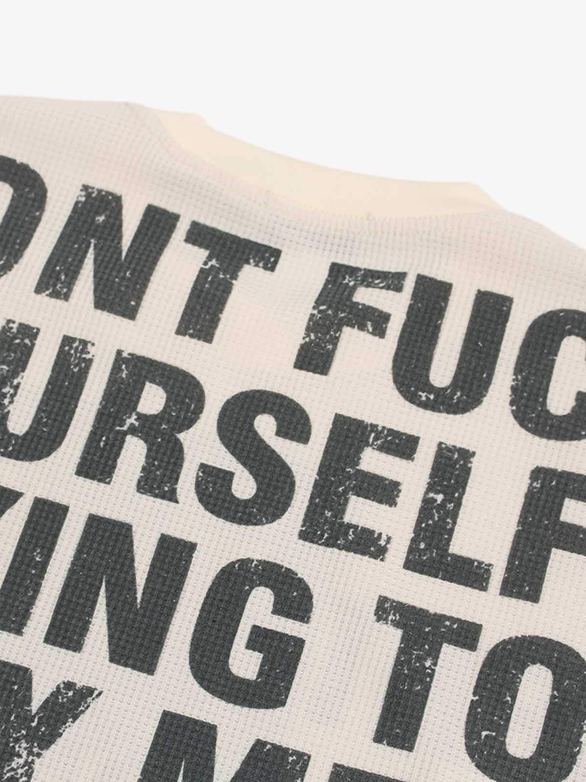 Statement Text Graphic Waffle T-Shirt 