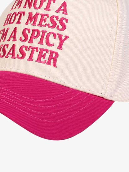 CottFunny Baseballkappe mit gesticktem Slogan und Kontrastbedruckung