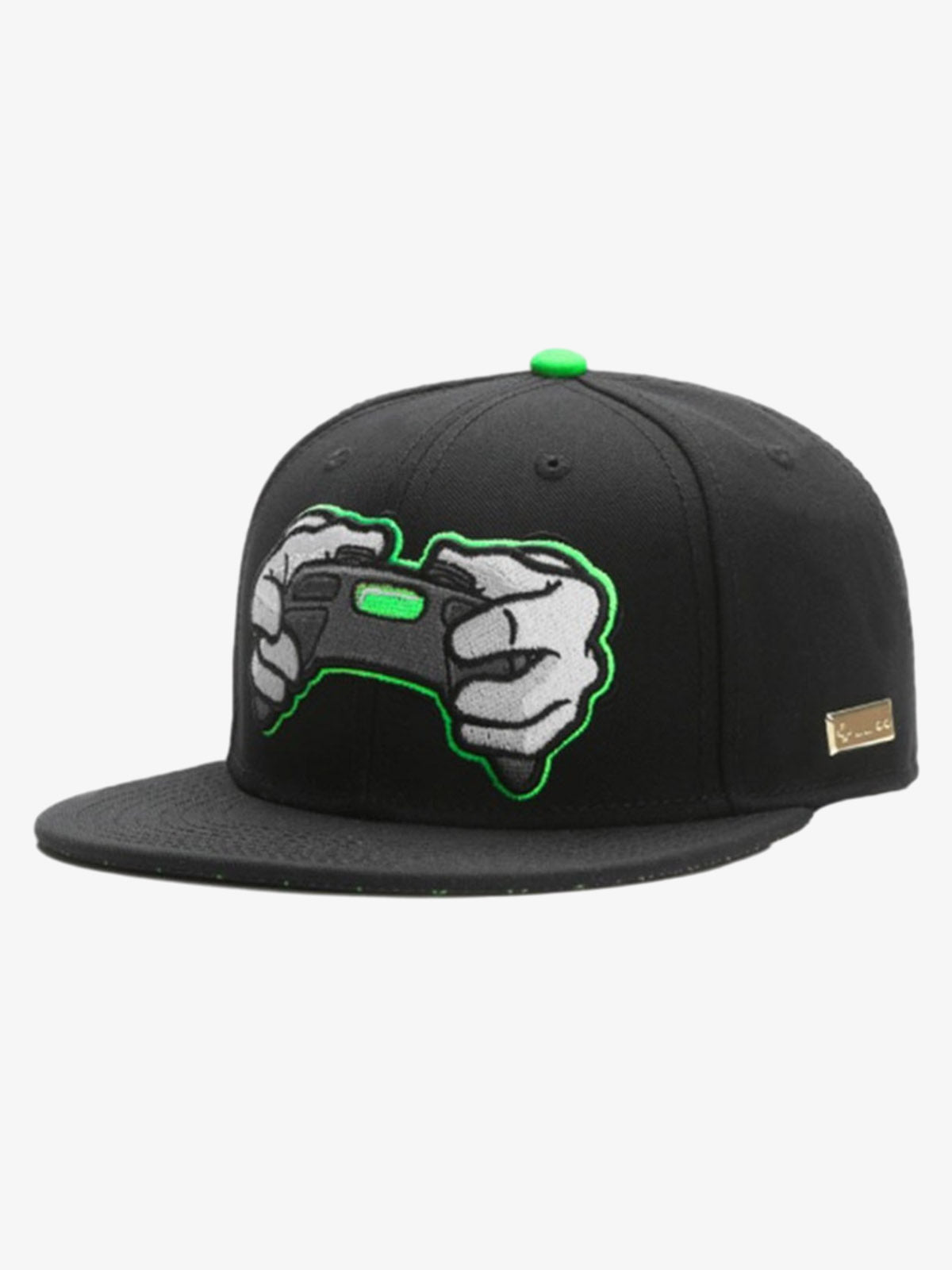 Baseballkappe mit grafischer Stickerei und Farbblockmuster