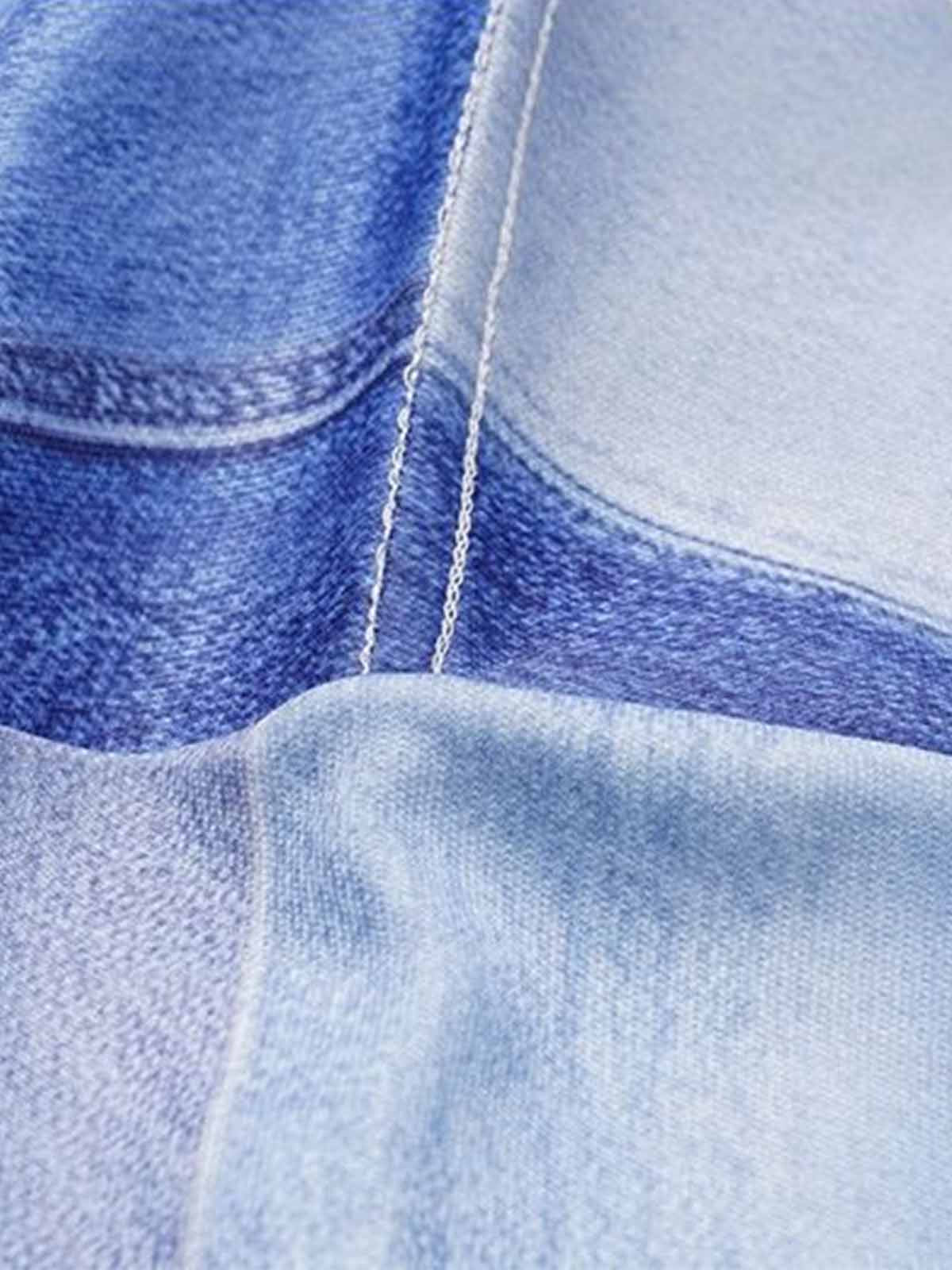 Denim Patchwork Oversized Tee