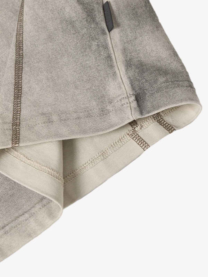 Vintage-Inspired Ombré Wash Henley Detail T-Shirt 