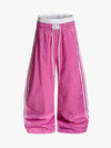 Retro-Hosen mit Polka-Dots, Seitenstreifen und Kordelzug, Baggy-Style