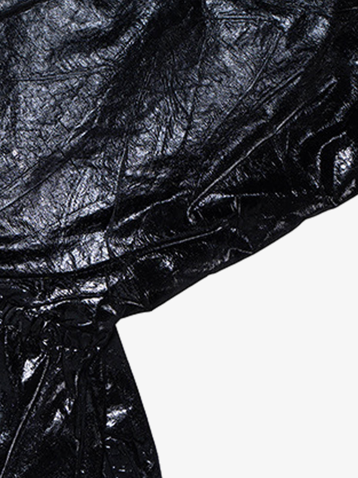 Glossy Faux Leather Cargo Shorts