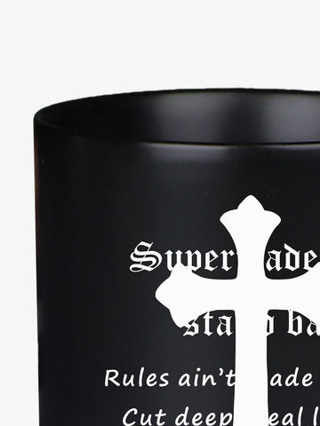 Supermade Black Gothic Cross Pattern Mug 