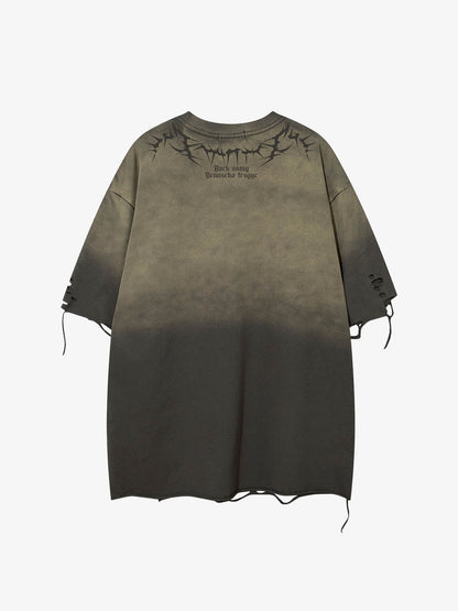 Vintage Thorn Graphic Distressed T-Shirt 