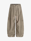 Pleated Drawstring Scimitar Track Pants 