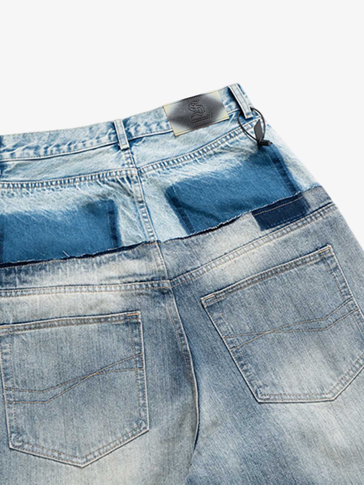 Baggy Jeans mit doppelter Stofflage