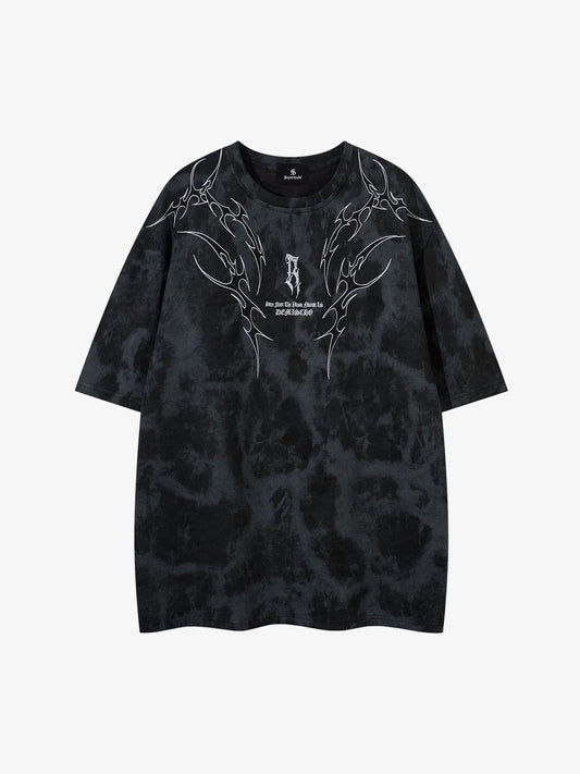 Freizeit-T-Shirt mit Tribal-Dornen-Grafik