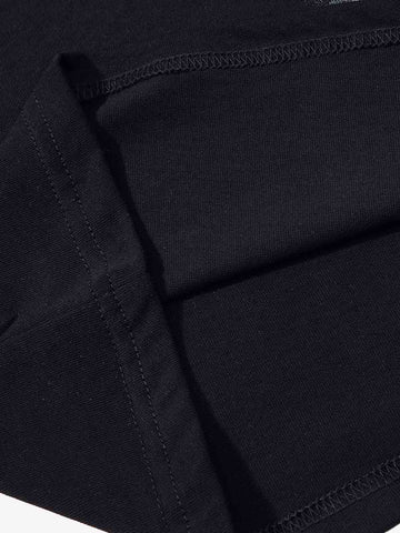 Black Cotton T-Shirt with Silver Studs and Bleach Spray Graphic