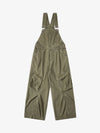 Pleated Knee Cargo Denim Overalls 