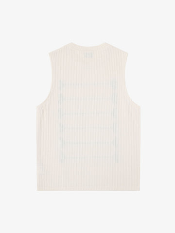 Black Knit Sleeveless Vest with Contrast Frog Closure Detail – Streetwear Tank Top