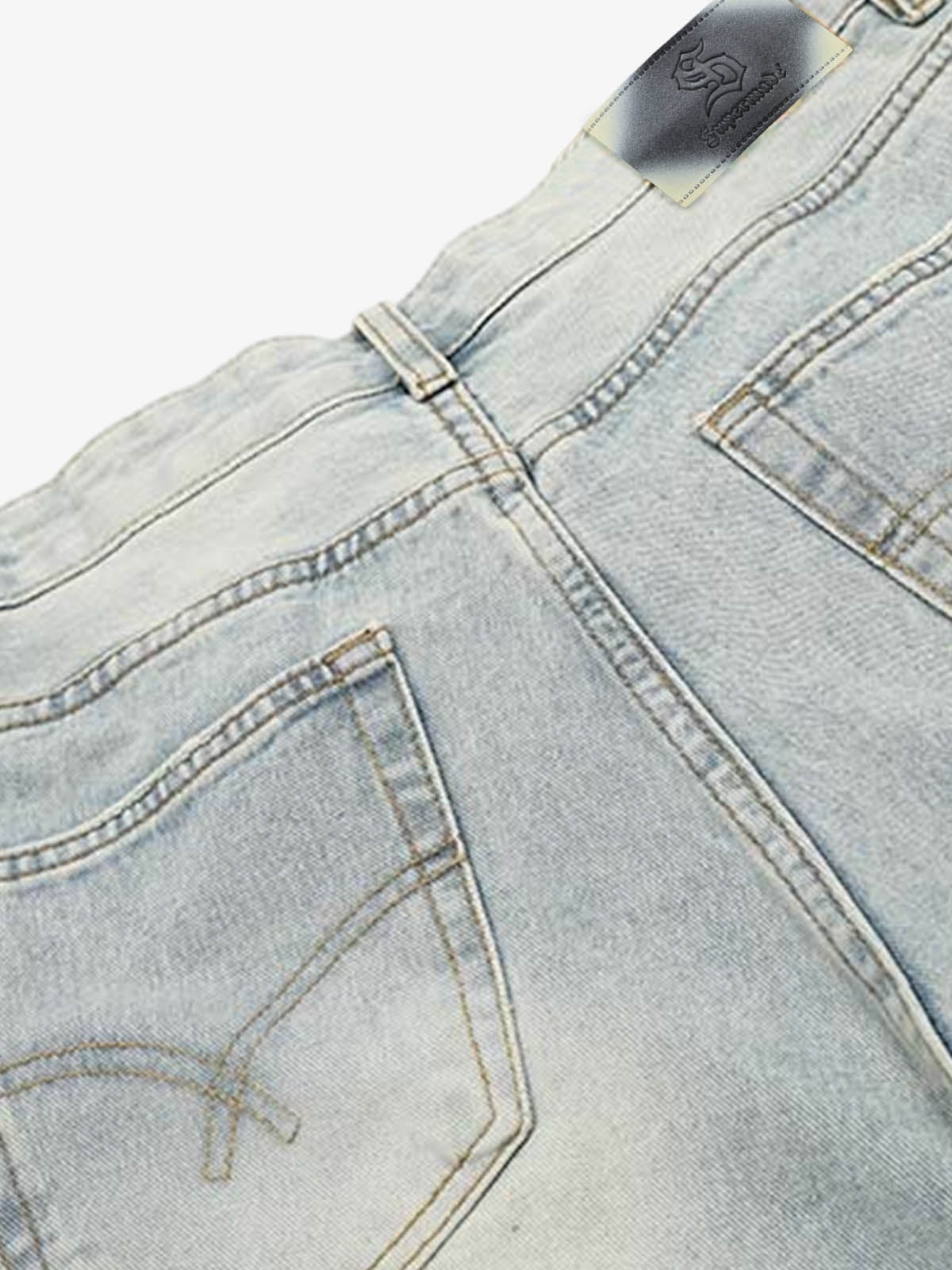 Light Wash Loose Fit Denim Jorts 