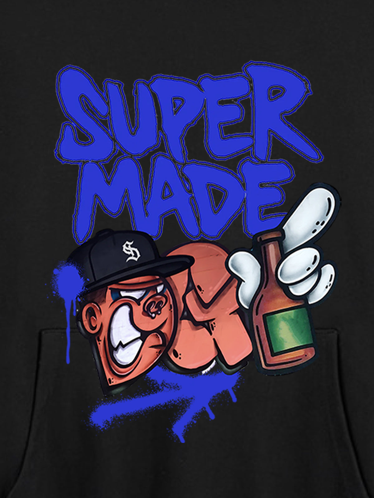 Original Contrast Color Letter Graphic Hoodie 