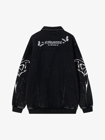 Punk Gothic Butterfly Graphic Streetwear Jacket 