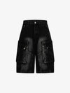 Cargo-Jeansshorts mit mehreren Taschen