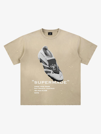 Vintage Soccer Cleat Graphic T-Shirt 