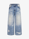 Washed Splatter-Paint Jeans 