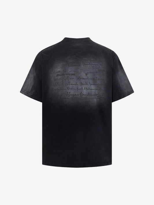 Washed Distressed Graphic Print T-Shirt 