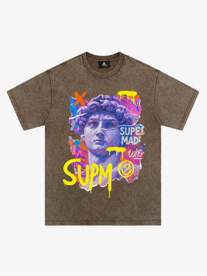 David Sculpture Vibrant Graffiti Art T-Shirt 