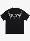 SUPM Gothic Sharp Letter Graphic T-Shirt 