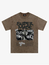 Streetwear Graffiti Character Collage Graphic T-Shirt 