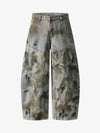 Dirty Wash Spray Dyed Barrel Jeans 