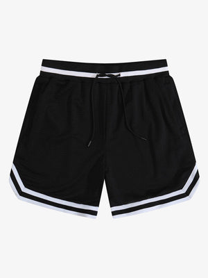 Retro-Basketballshorts aus Mesh mit Kordelzug