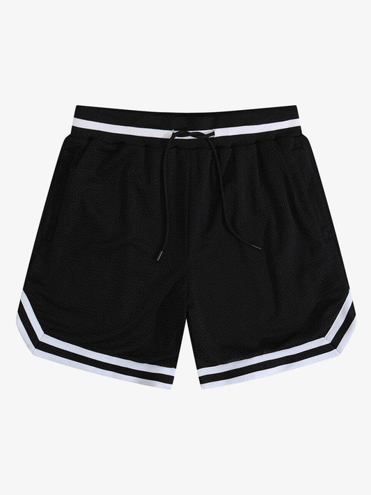 Retro-Basketballshorts aus Mesh mit Kordelzug